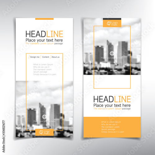 Vertical roll up banner vector template photo