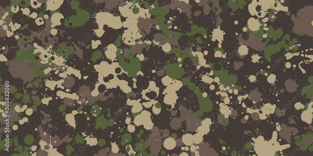 Camouflage background. Seamless pattern.Vector. 迷彩パターン