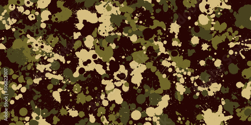 Camouflage background. Seamless pattern.Vector. 迷彩パターン