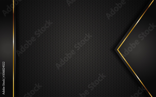 luxurious dark background with golden abstract