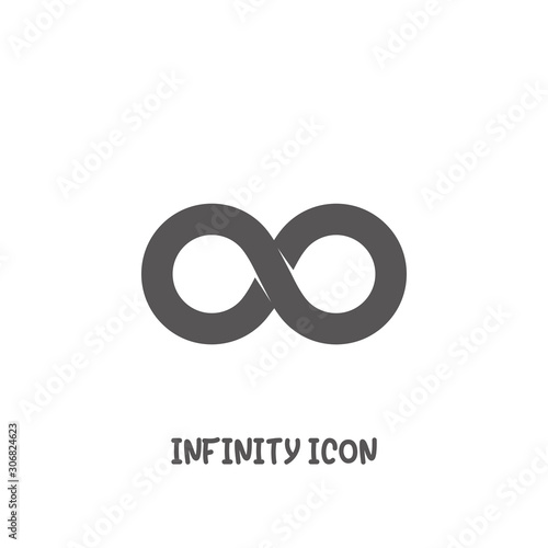 Infinity icon simple flat style vector illustration.