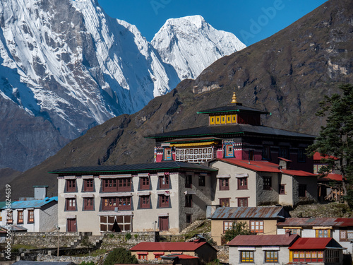 Photo Tengboche monastery in Nepal, in the way to Mount Everest