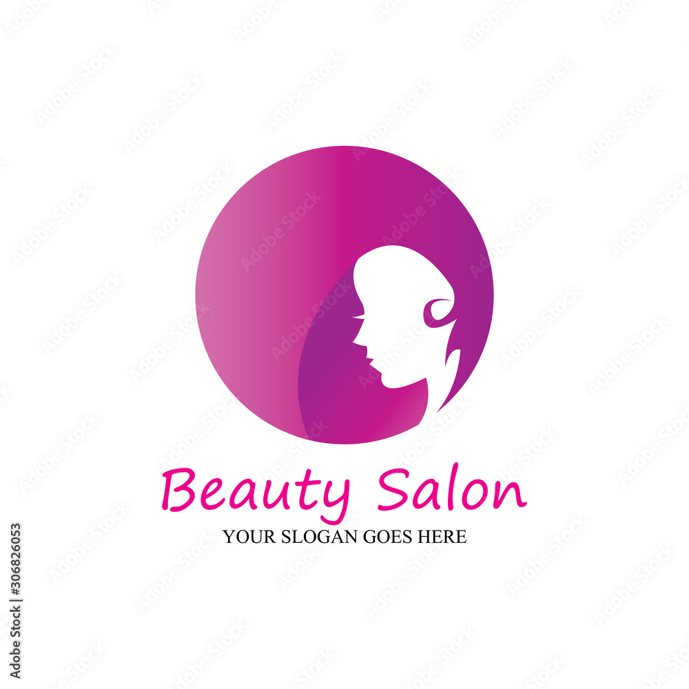 Beauty salon logo vector icon design template-vector Beauty salon logo vector icon design template-vector