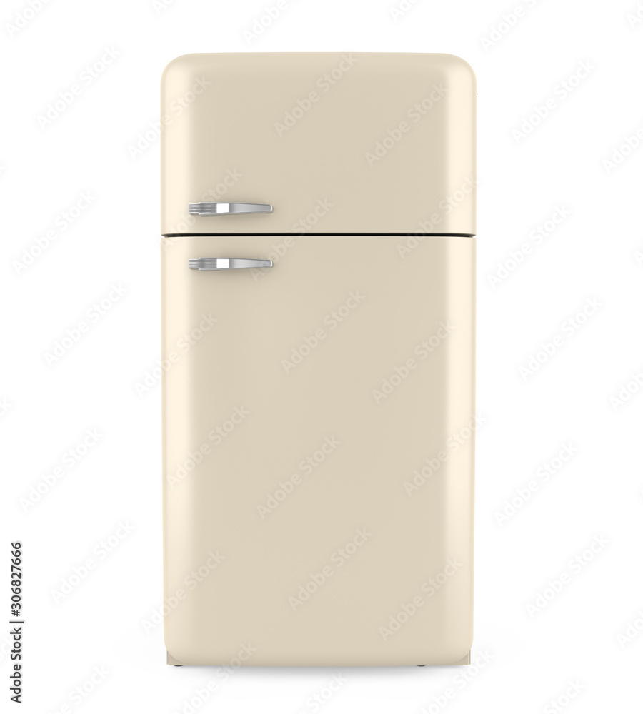 Retro Refrigerator Isolated Retro Refrigerator Isolated