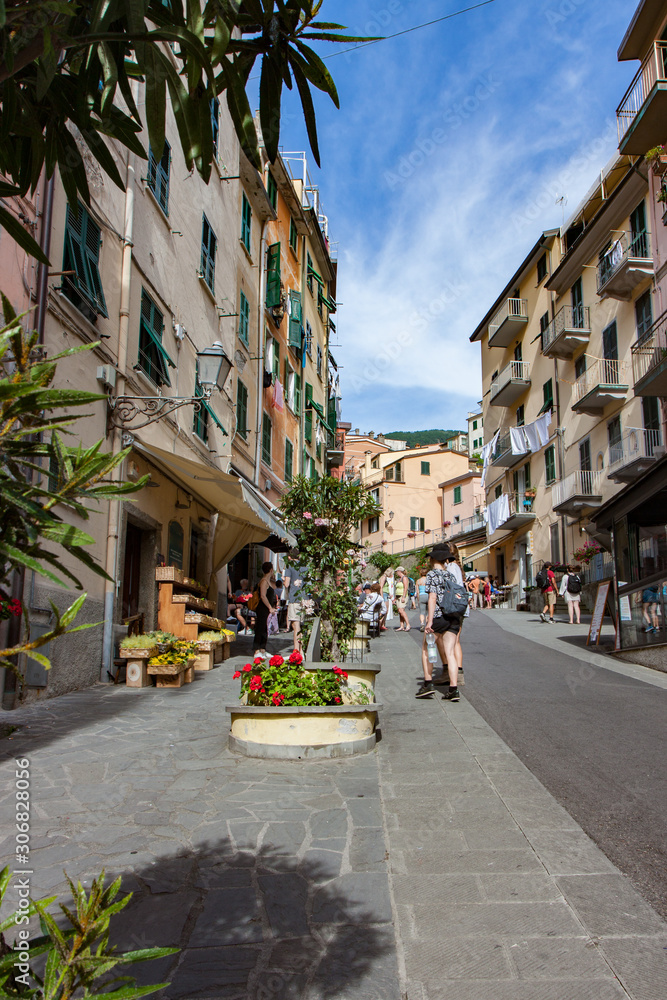 Street View in Riomaggirore Cinque Terre Italy Street View in Riomaggirore Cinque Terre Italy