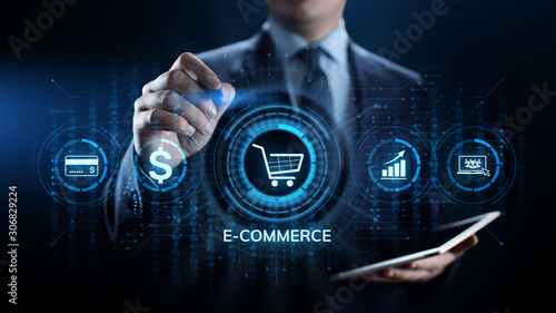 E-commerce Online Shopping Digital marketing and sales business technology concept.