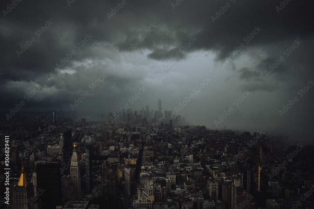 New York city during storm