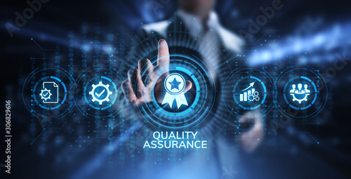 Quadro em tela Quality assurance, Guarantee, Standards, ISO certification and standardization concept