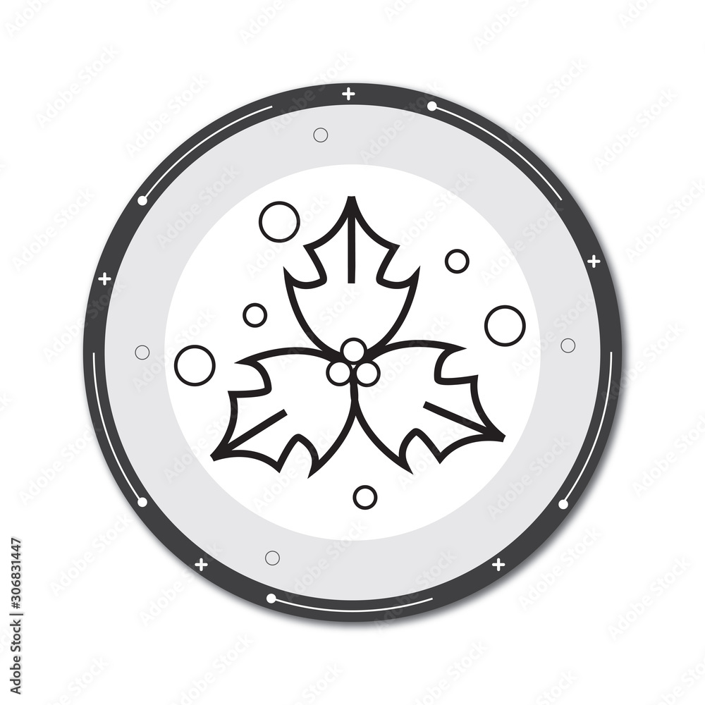 holly berry line icon, christmas vector holly berry line icon, christmas vector