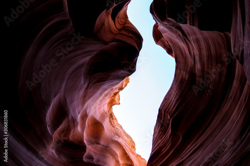 Amazing View to the Antelope Canyon Curves, Arizona, USA