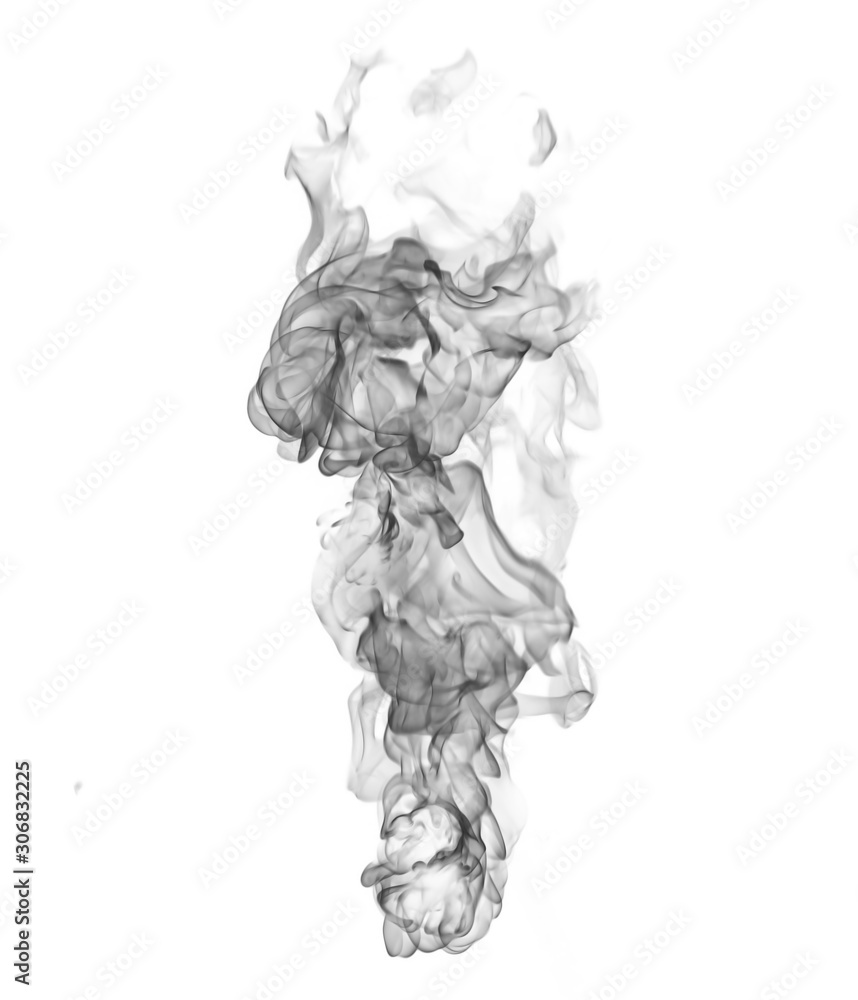 Smoke Fire flames on a white background. Smoke Fire flames on a white background.