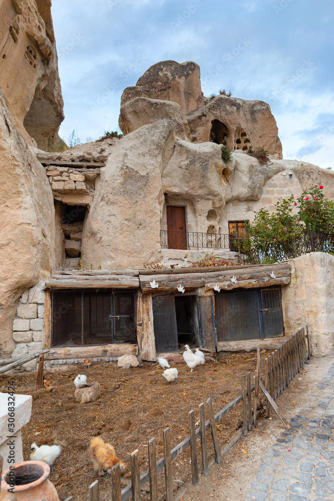 Old village house in the volcanic mountains Cappadocia, Turkey