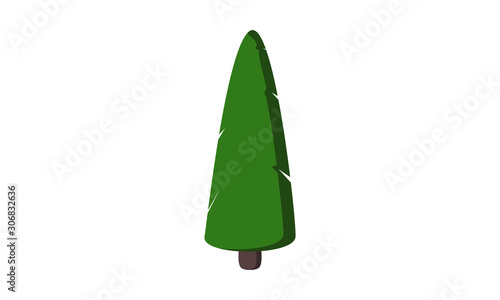 just a lonely spruce with shadows. beautiful clipart. Christmas traditional design. use as a print or ornament on clothes, website or postcard