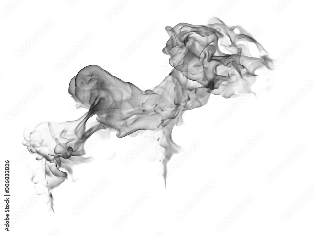 Fototapeta premium Smoke on a white background