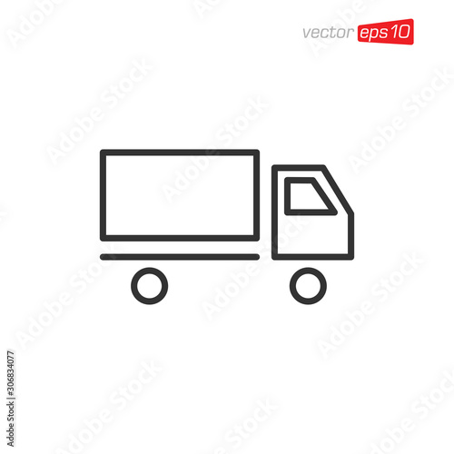 Free Download Truck Delivery Icon Design Illustration - GFXLoad