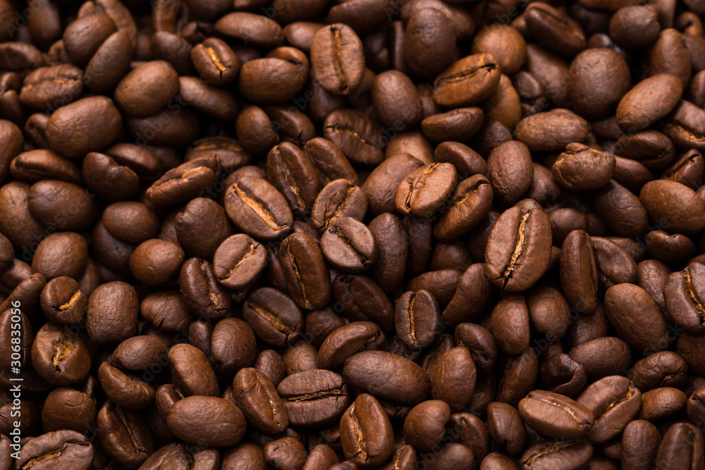 roasted coffee beans, can be used as background roasted coffee beans, can be used as background
