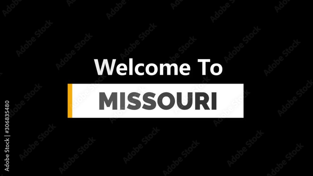 Welcome To MISSOURI Text Animation in Full HD. Welcome To MISSOURI Motion  Graphics Stock Video | Adobe Stock