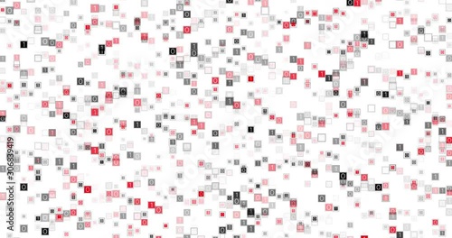 Abstract digital disperse particles. Motion graphics background.