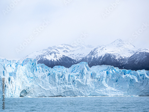 Perito moreno Glacier view from the lake Argentino