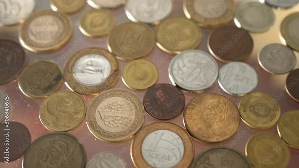 a lot of coins from different countries a lot of coins from different countries