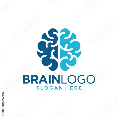 Brain Logo Design Vector Template