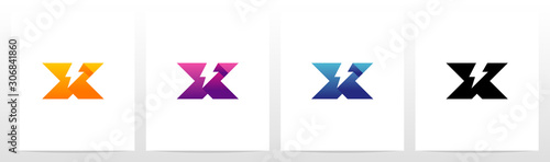 Thunder On A Letter Logo Design X