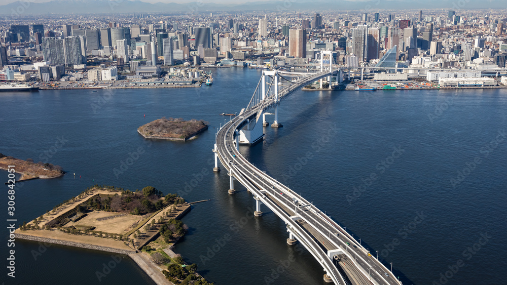 東京お台場・レインボーブリッジ