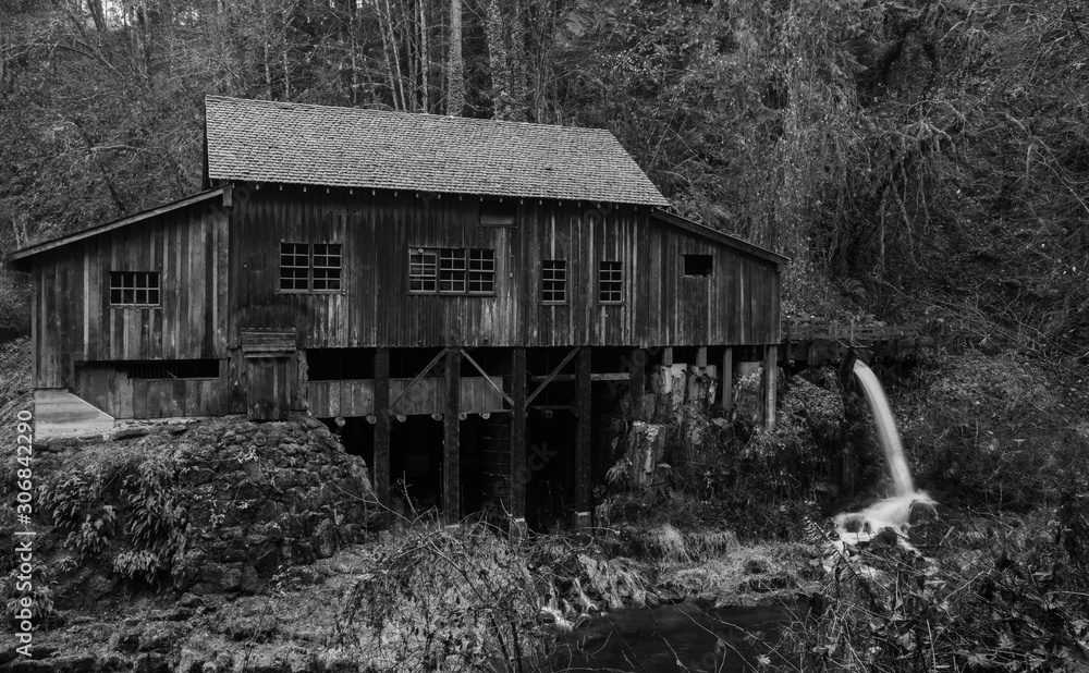 Historical grist mill hidden in the forest Historical grist mill hidden in the forest