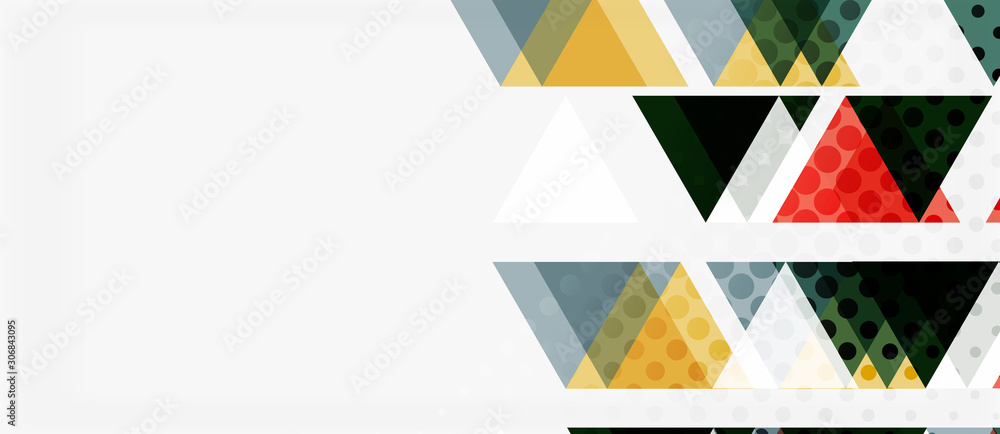 Vector triangle geometric abstract composition background. Retro vector illustration. Ornament illustration