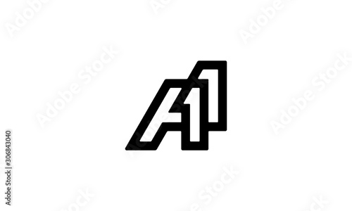 initial letter A with 11 logo design concept