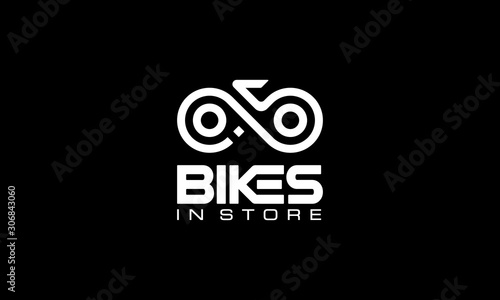 Bike Chain Cycle Cyclist Bicycle Infinity Logo Design Inspiration