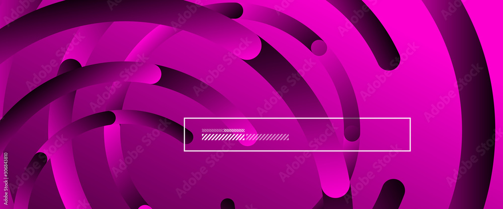 Obraz premium Abstract background. Geometric circles and fluid gradient. Line design, technology hi-tech digital illustration. Vector Illustration For Wallpaper, Banner, Background, Card, Book Illustration