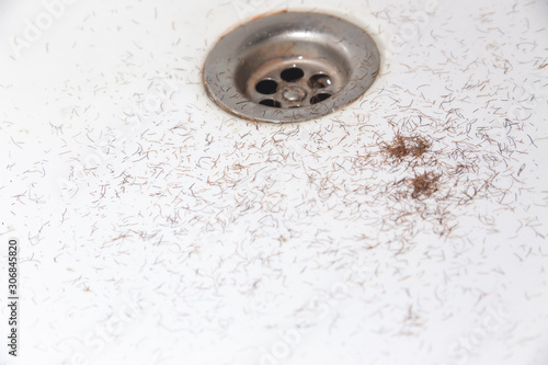 hair in the sink after shave
