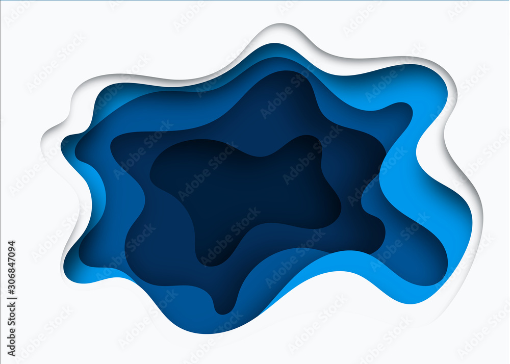 3D abstract blue wave background with paper cut shapes. Vector design layout for business presentations, flyers, posters. Eps10 3D abstract blue wave background with paper cut shapes. Vector design layout for business presentations, flyers, posters. Eps10