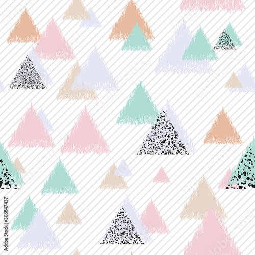 Pastel design with triangles