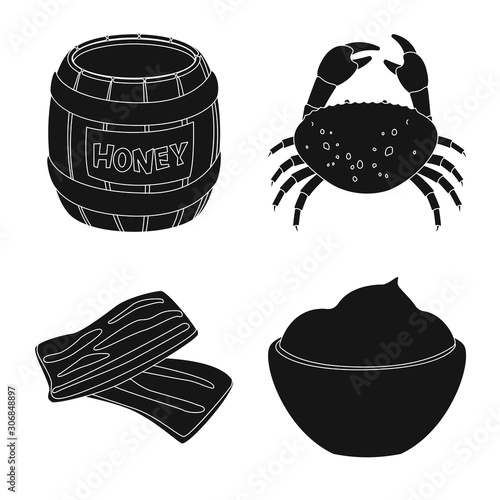 Vector design of organic and cooking symbol. Collection of organic and flavors vector icon for stock.