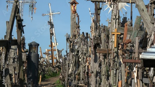 Hill of crosses, Kryziu kalnas – place of piligrimage, Lithuania photo