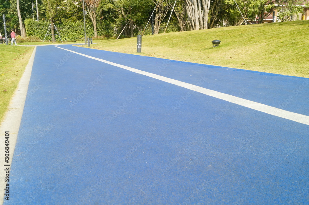 Obraz premium The sports track is in the park
