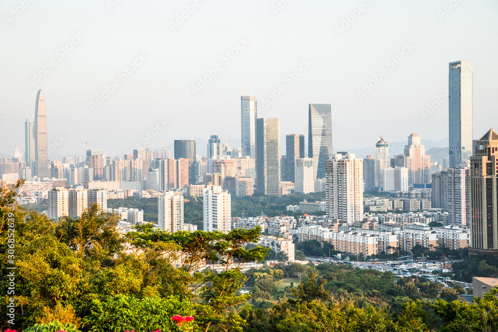 Naklejka premium Scenery of Shenzhen City, China