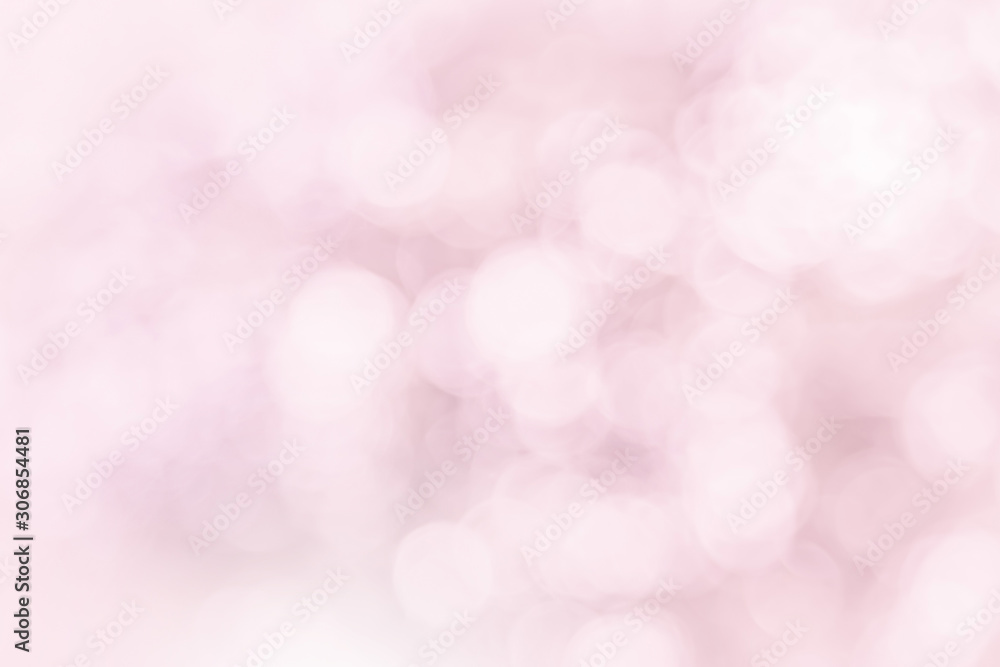 Fototapeta premium Abstract texture of pink bokeh christmas lights in celebration. Sparkling product background or blurred background with nature glowing sun light flare. blurred and defocused spring concept for design.