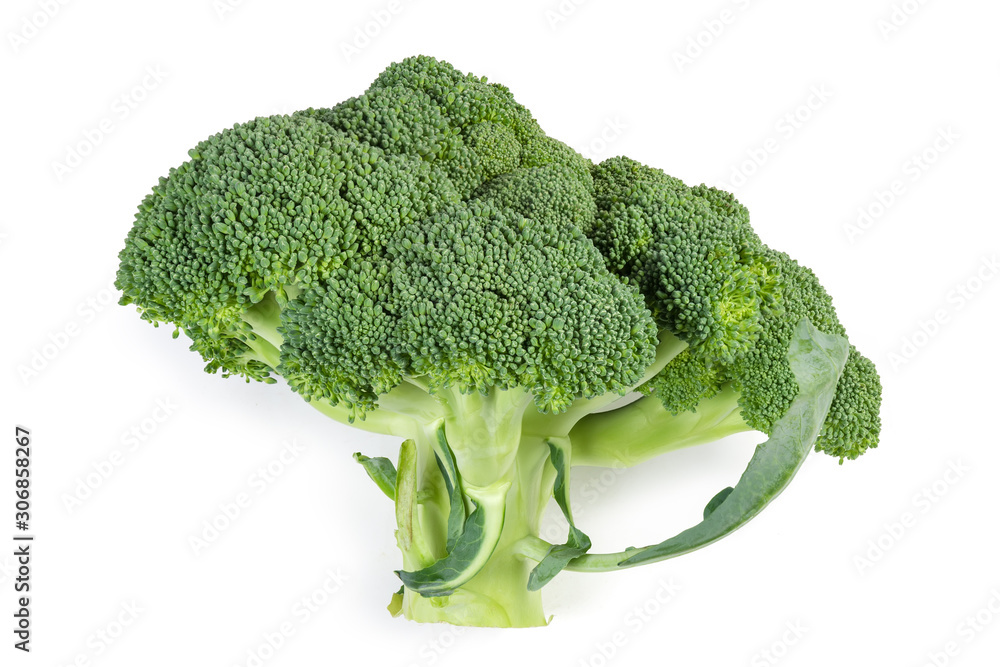 Whole fresh broccoli on a white background Whole fresh broccoli on a white background