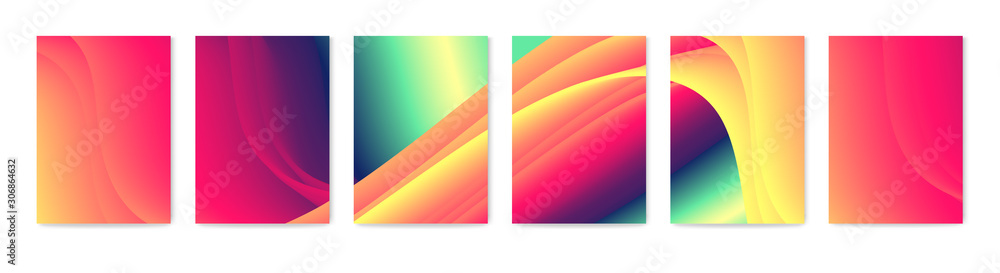 Abstract color flow waves. Modern liquid energy banner