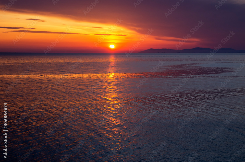 Sunset on the Black sea.