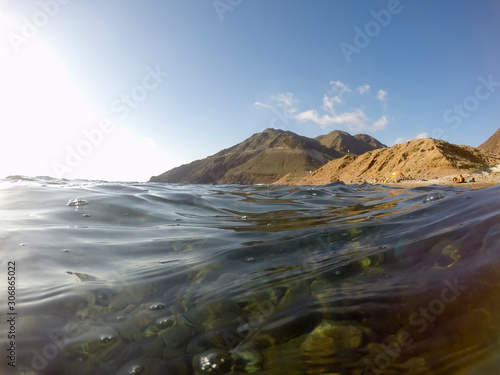 Underwater image in Cabo de Gata nature reserve in Almeria Andalusia Spain