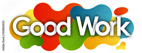 good work in color bubble background photo