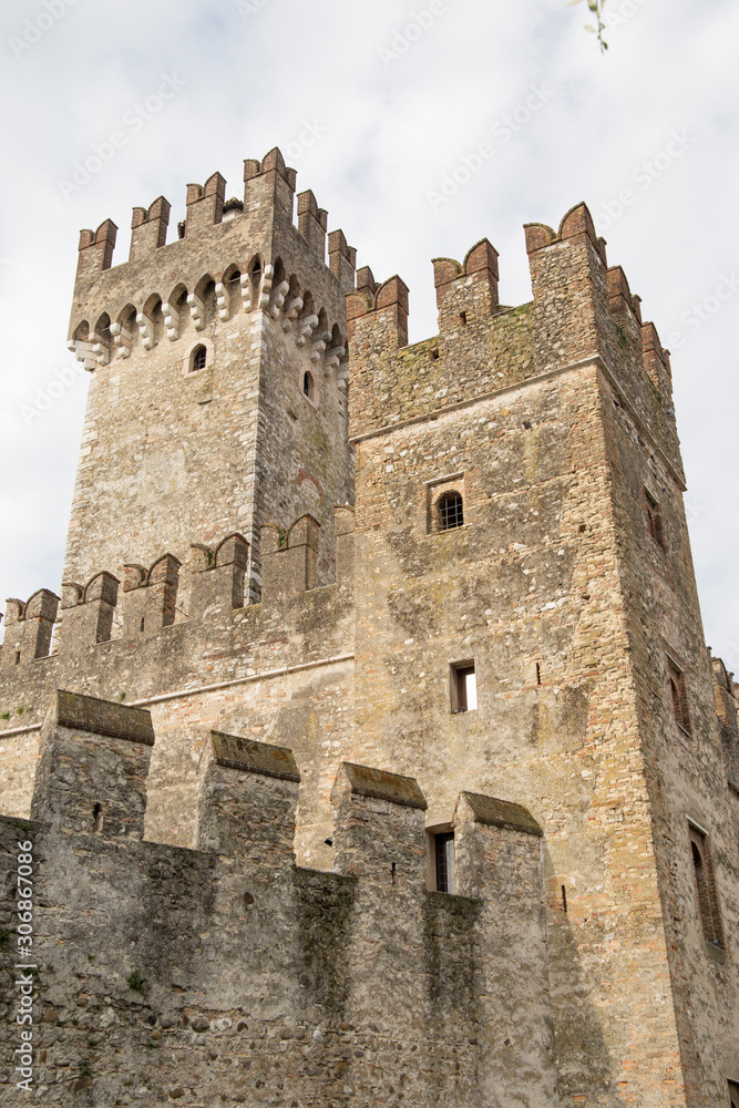 Roca scaligera the castle in Sirmione Garda lake Lombardy Italy