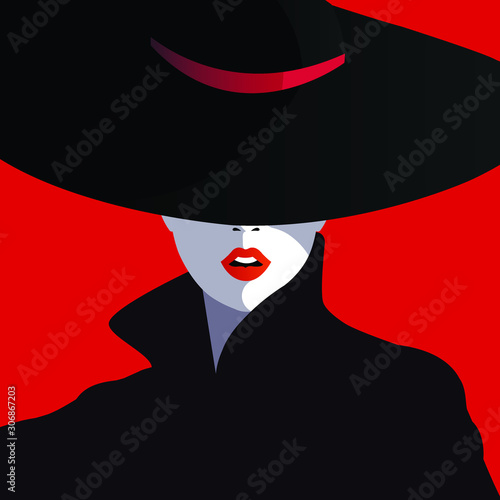 Fashion woman in style pop art. Vector illustration