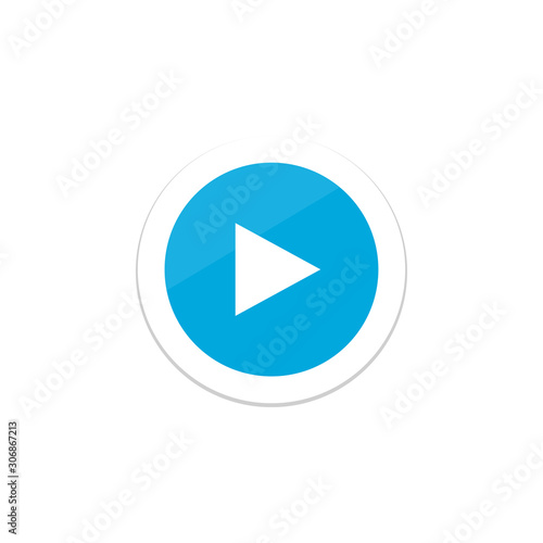 Free Download Play button icon with a white background - GFXLoad