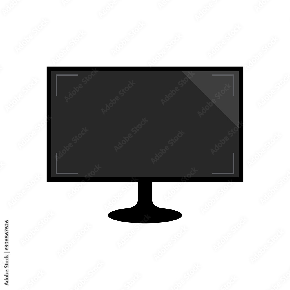 Monitor with a blank and isolated screen with a white background. mock-up template design, vector illustration elements. Monitor with a blank and isolated screen with a white background. mock-up template design, vector illustration elements.
