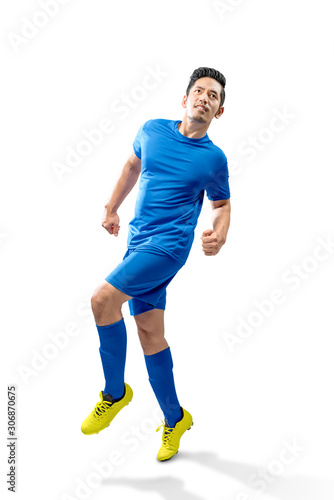 Asian football player man in action